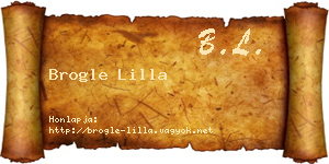 Brogle Lilla névjegykártya