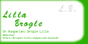 lilla brogle business card